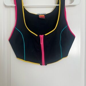 Zara Purple Magazine Contrast vest top